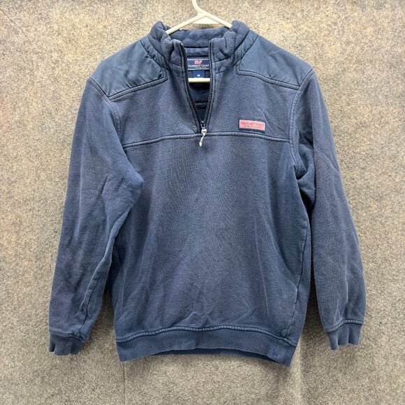 Vineyard Vines Sweater Women XS Blue Navy Quarter Zip Martha's Pullover The Shep - Picture 1 of 12
